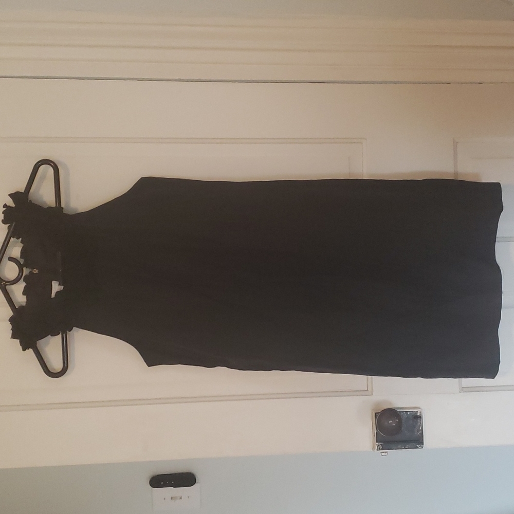Black chiffon cocktail dress